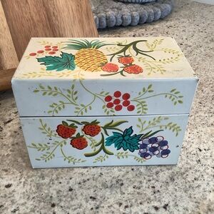 J Chein Vintage Tin Recipe Box With Recipes